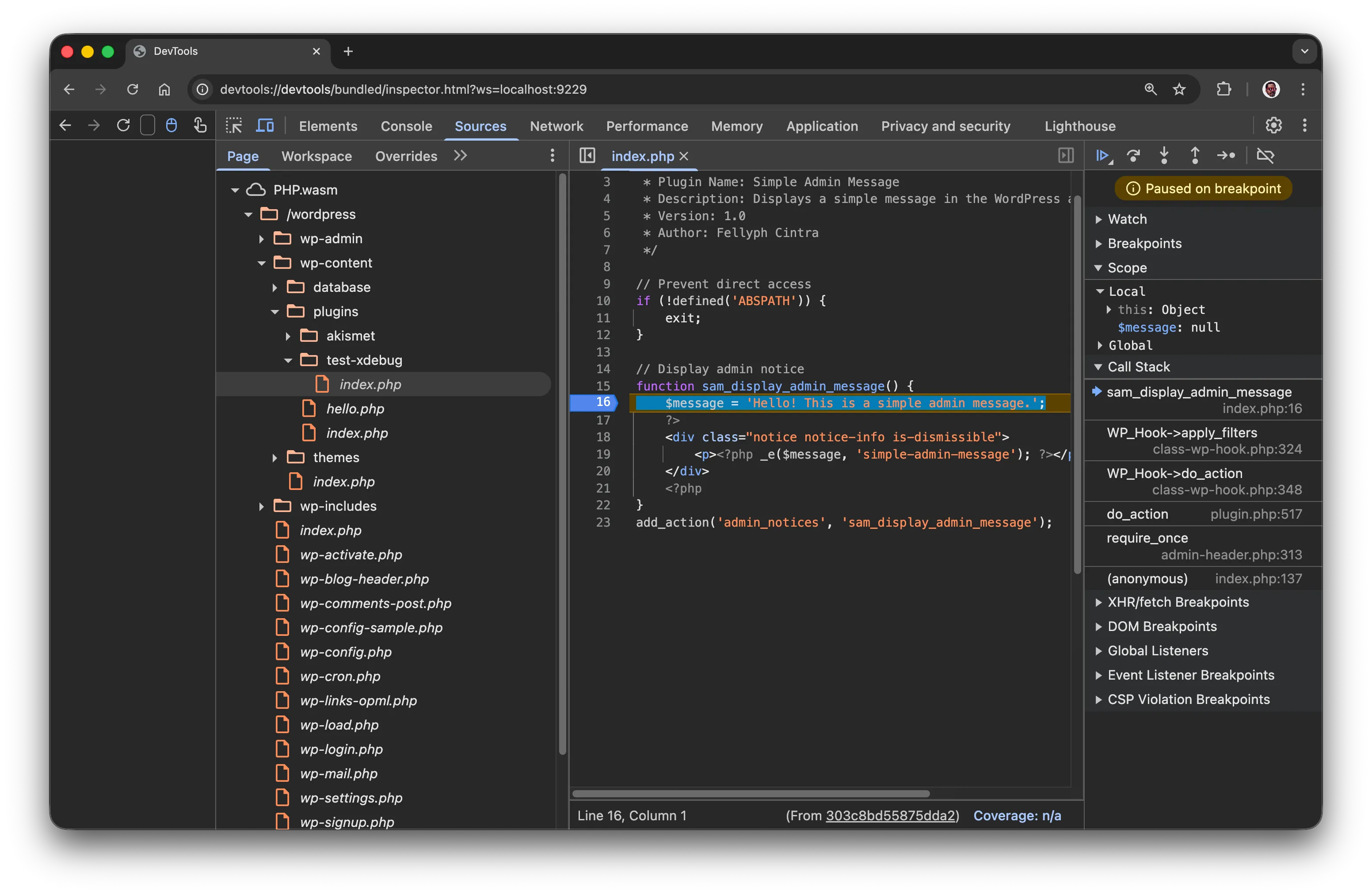 Chrome Devtools integrated with Xdebug