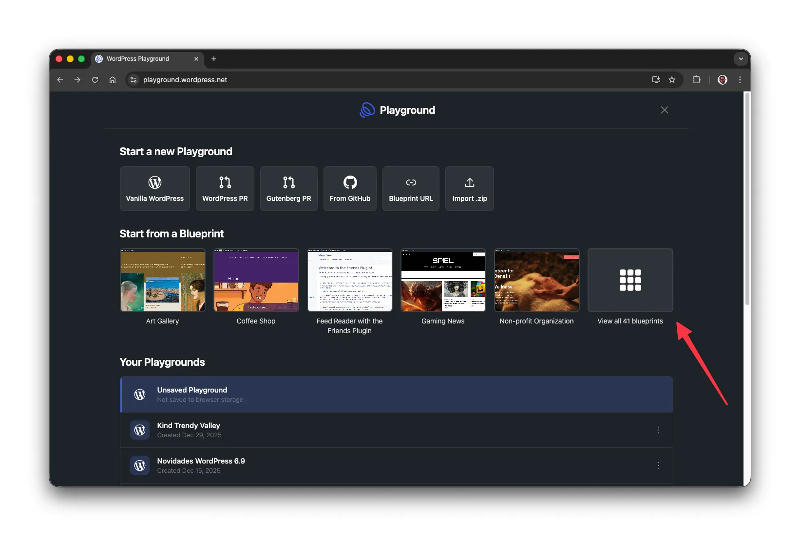 Open blueprint Gallery
