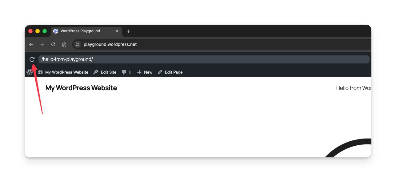 Refresh Playground Button